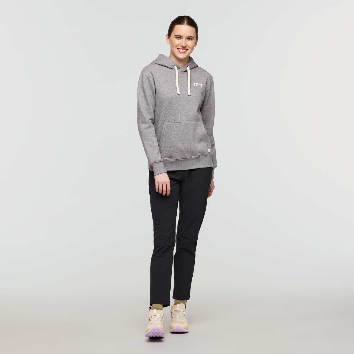 Llama Patch Pullover Hoodie - Women's - Heather Grey - US 9996