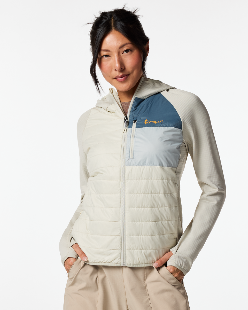 Acodo Hybrid Hooded Jacket - Women's - Chalk/Mineral - US 4211