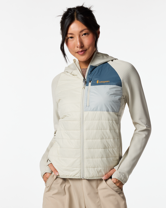 Acodo Hybrid Hooded Jacket - Women's - Chalk/Mineral - US 4211