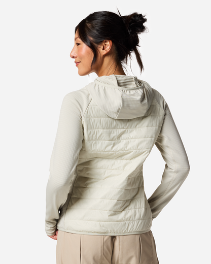 Acodo Hybrid Hooded Jacket - Women's - Chalk/Mineral - US 4211
