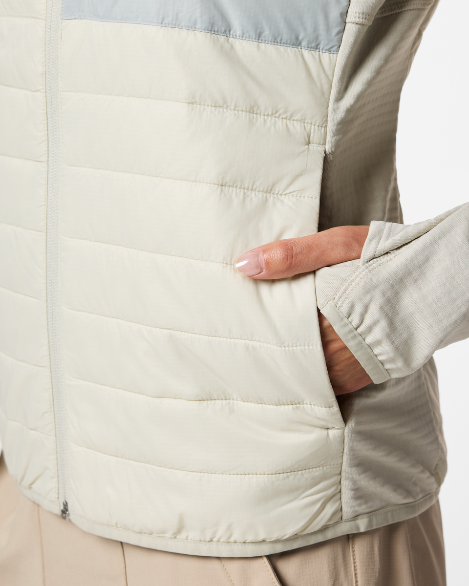 Acodo Hybrid Hooded Jacket - Women's - Chalk/Mineral - US 4211