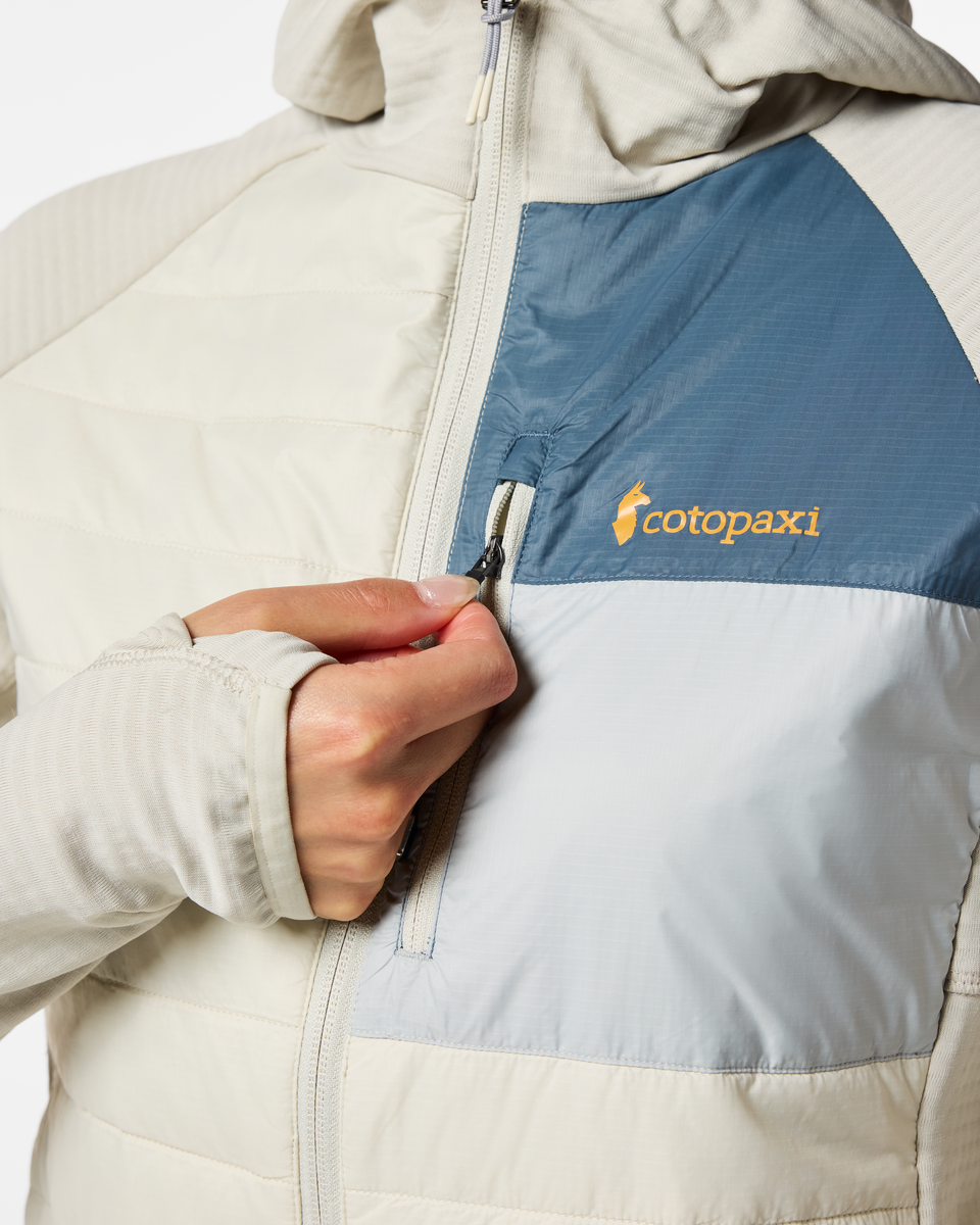 Acodo Hybrid Hooded Jacket - Women's - Chalk/Mineral - US 4211