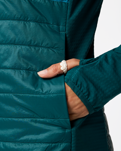 Acodo Hybrid Hooded Jacket - Women's - Deep Ocean - US 1117