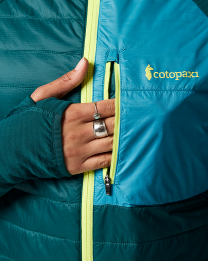 Acodo Hybrid Hooded Jacket - Women's - Deep Ocean - US 1117
