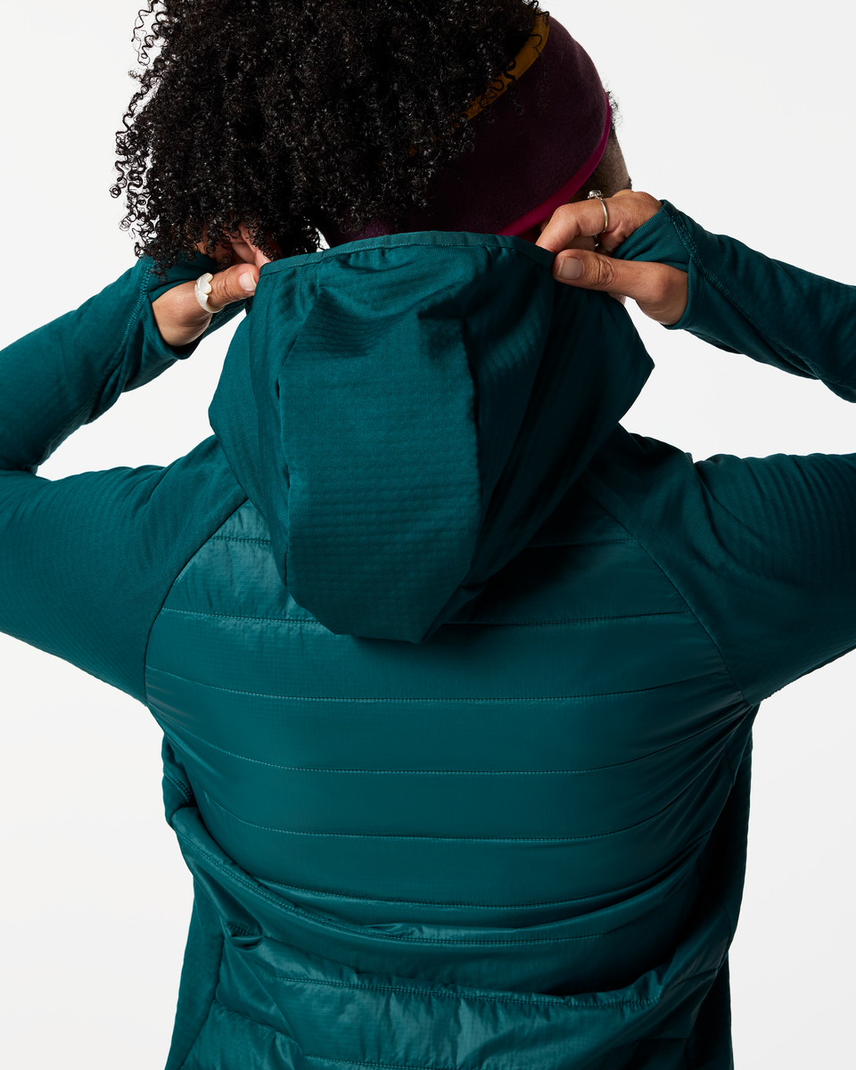Acodo Hybrid Hooded Jacket - Women's - Deep Ocean - US 1117