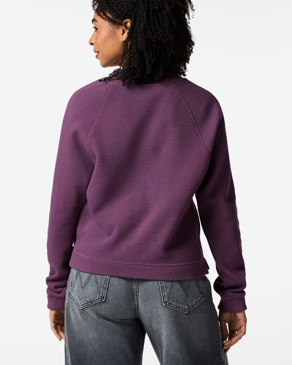 Atajo Long-Sleeve Waffle V-Neck - Women's - Mystic - US 3071