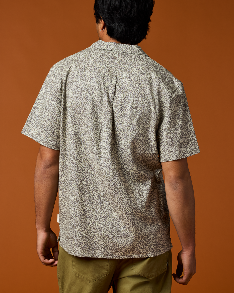 Afuera Button Up Shirt - Print - Men's - Cenotes Mineral - US 4591