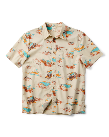 Estival Button Up Shirt - Print - Men's - Mt Cotopaxi Cream - US 6146