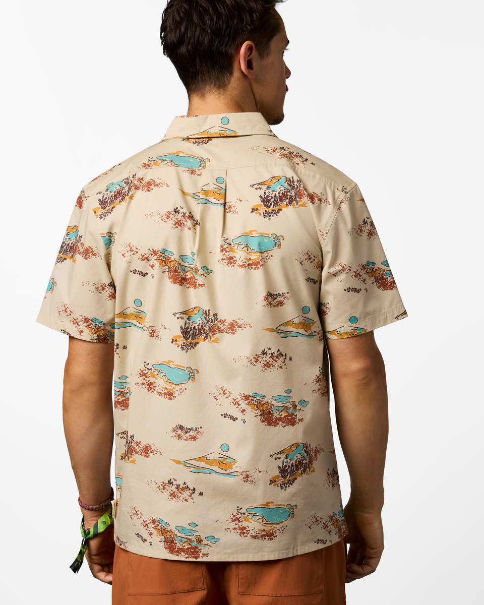 Estival Button Up Shirt - Print - Men's - Mt Cotopaxi Cream - US 6146
