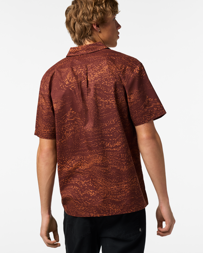 Estival Button Up Shirt - Print - Men's - Waves Sepia - US 8083
