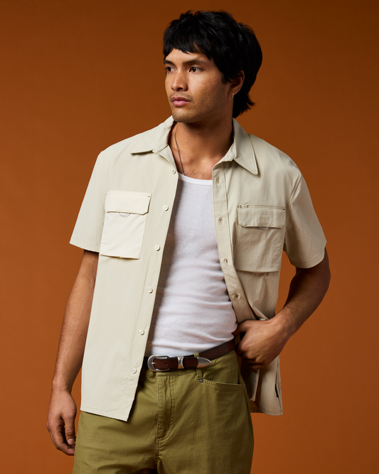 Solta Short-Sleeve Sun Shirt - Men's - Mineral - US 6396