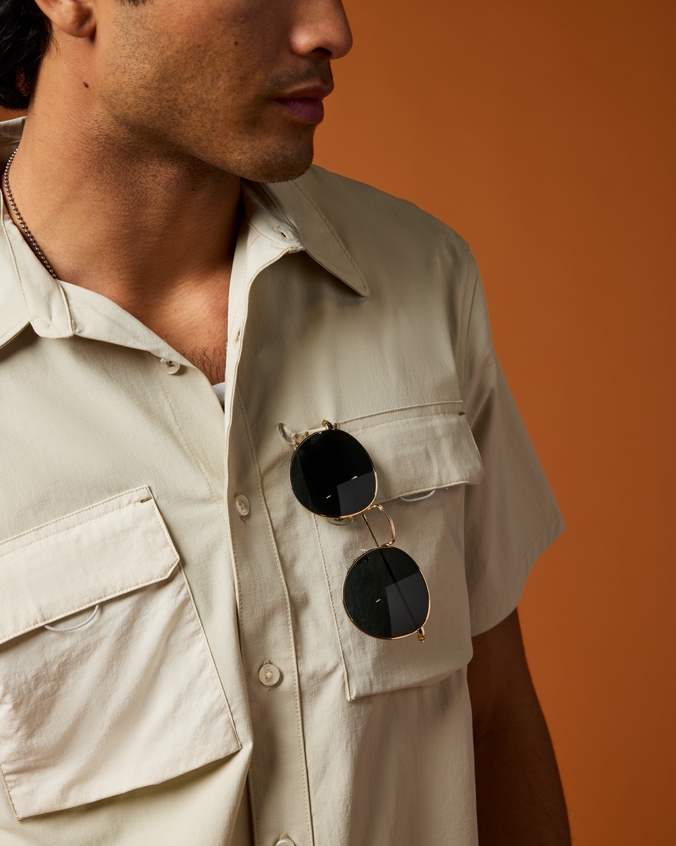 Solta Short-Sleeve Sun Shirt - Men's - Mineral - US 6396