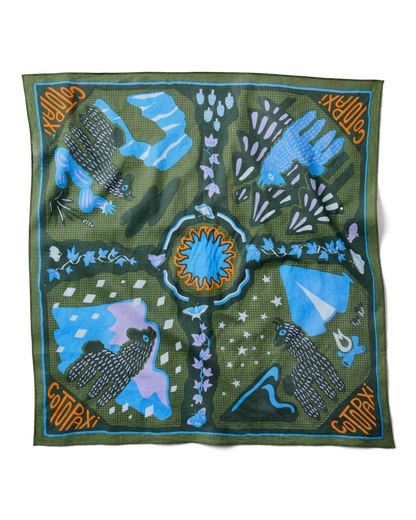 Organic Cotton Bandana - Llama Camp Bandana - US 9270