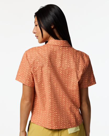 Afuera Button Up Shirt - Print - Women's - Shimmer Cantaloupe - US 1621