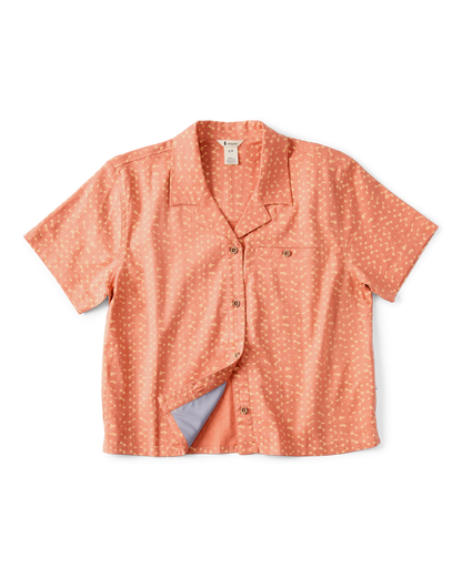Afuera Button Up Shirt - Print - Women's - Shimmer Cantaloupe - US 1621