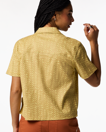 Afuera Button Up Shirt - Print - Women's - Shimmer Honeydew - US 7157