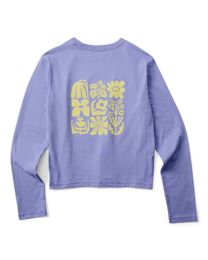 Flower Patch Long-Sleeve T-Shirt - Women's - Aster - US 9342