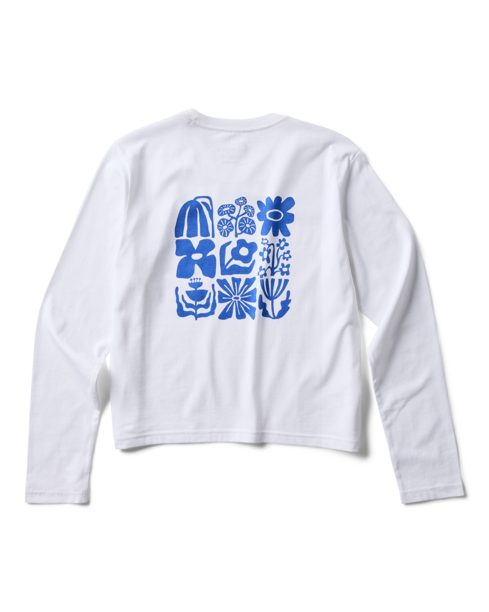 Flower Patch Long-Sleeve T-Shirt - Women's - White - US 9410