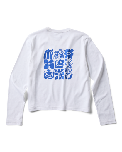 Flower Patch Long-Sleeve T-Shirt - Women's - White - US 9410