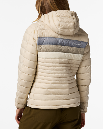 Fuego Down Hooded Jacket - Women's - Cream Stripes - US 5276