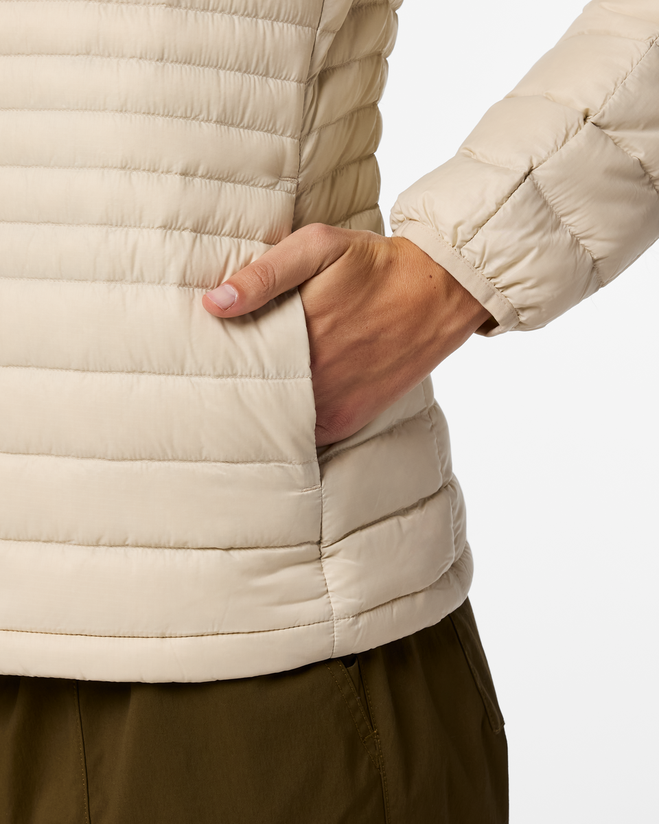 Fuego Down Hooded Jacket - Women's - Cream Stripes - US 5276