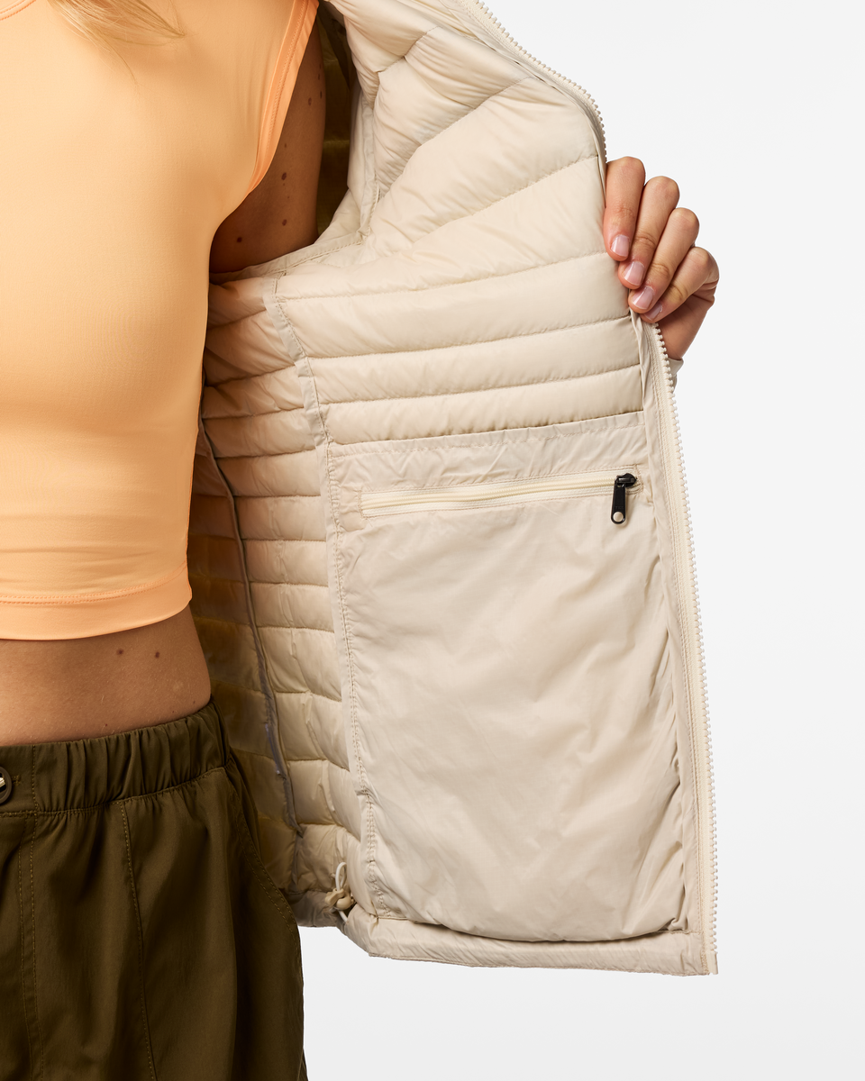 Fuego Down Hooded Jacket - Women's - Cream Stripes - US 5276